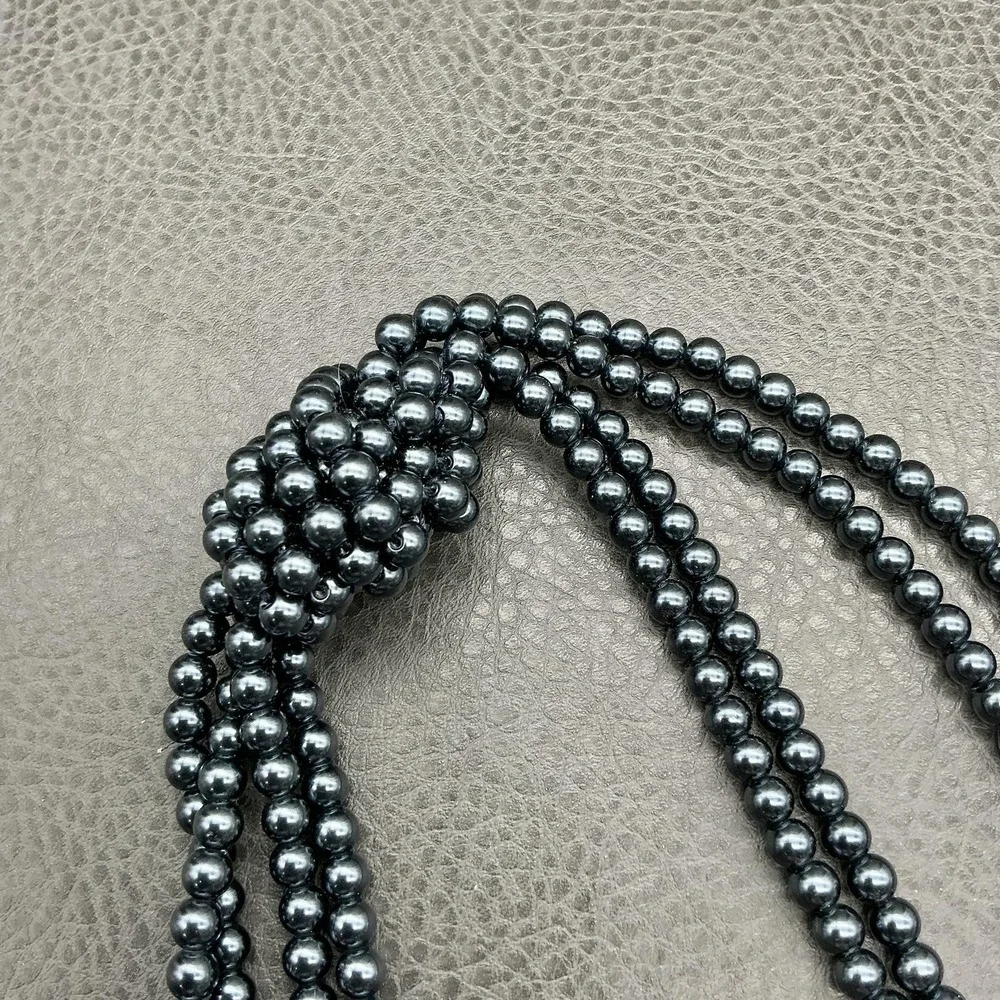 Charter Club Necklace‎ Gray Beaded Lariat Tassel 24 In Womens Statement Jewelry